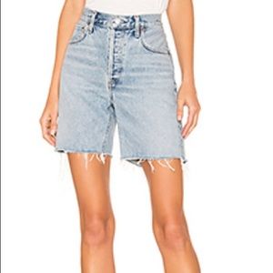 Agolde mid-length cut off shorts